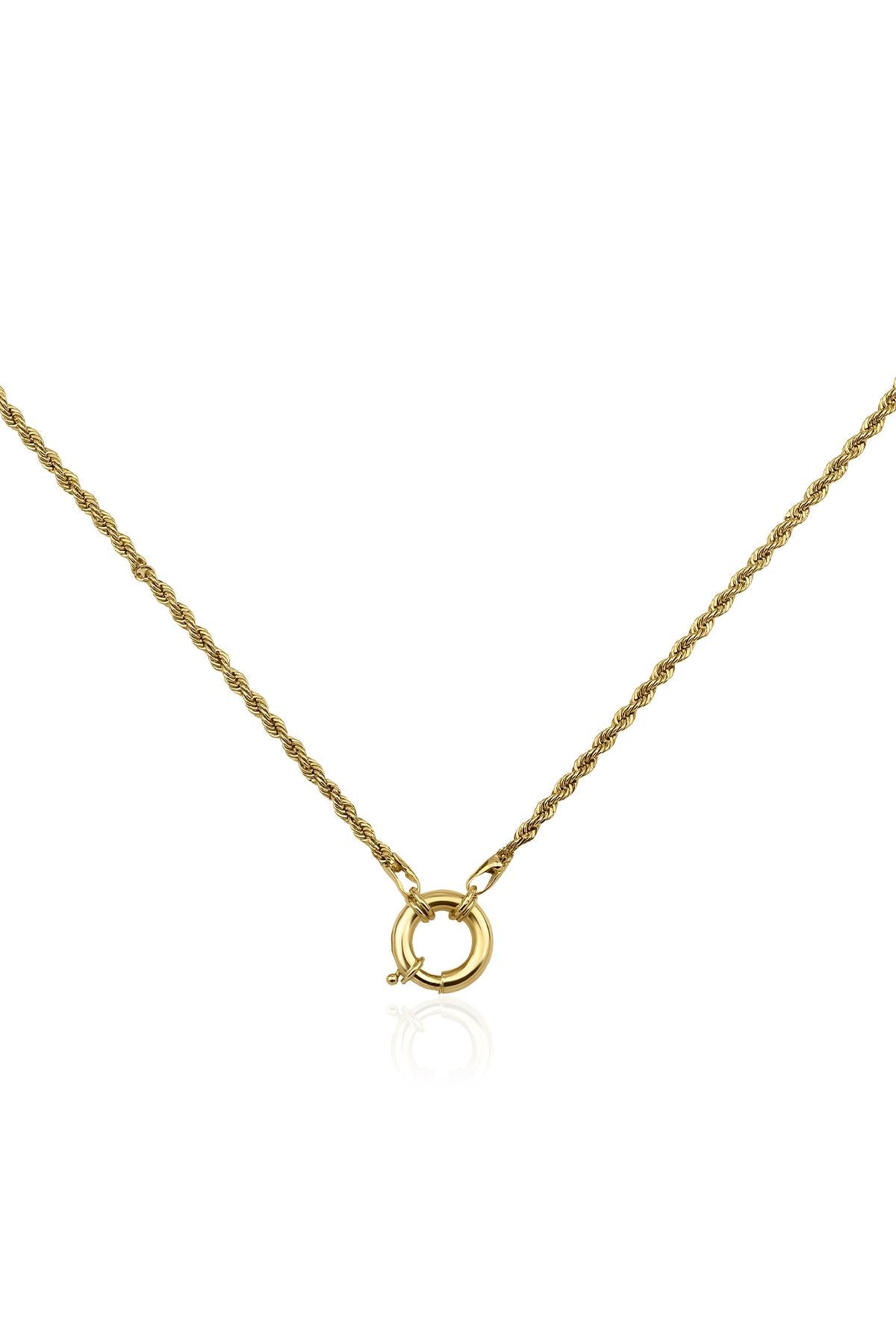 14K Gold Classic Rope Chain Necklace