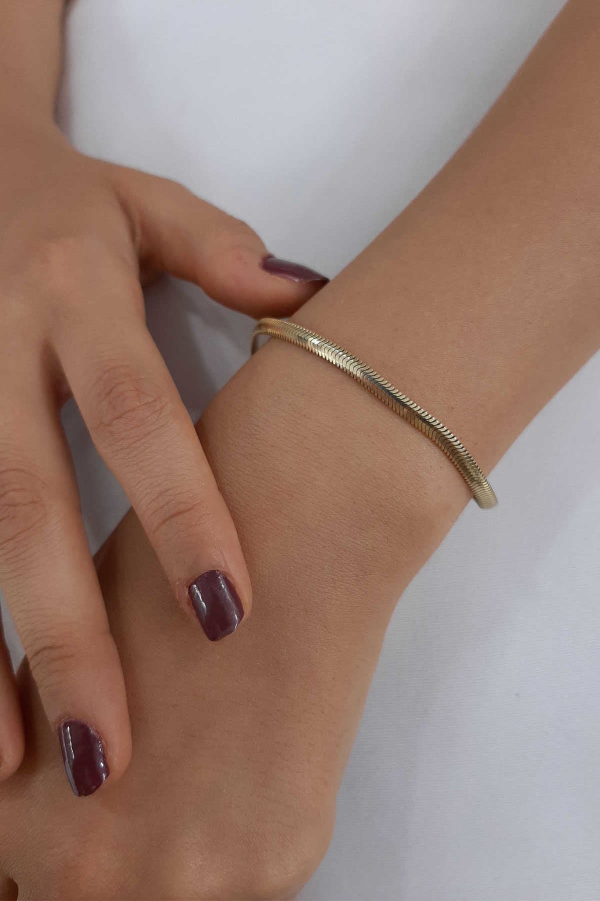 14K Gold Classic Snake Bracelet 2