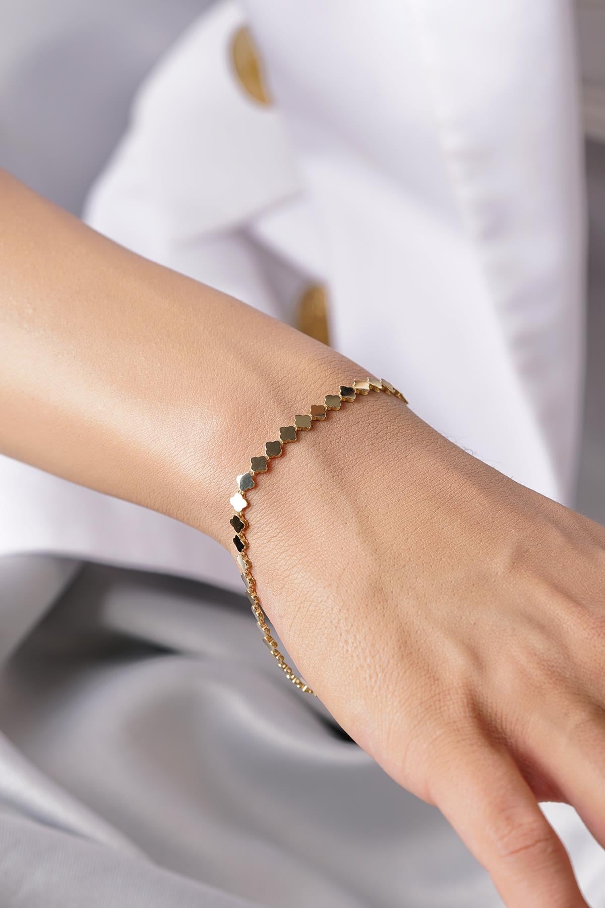 14K Gold Clover Series Bracelet