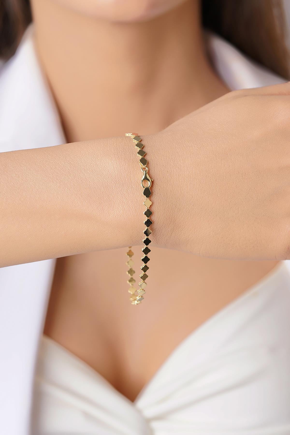 14K Gold Clover Series Bracelet