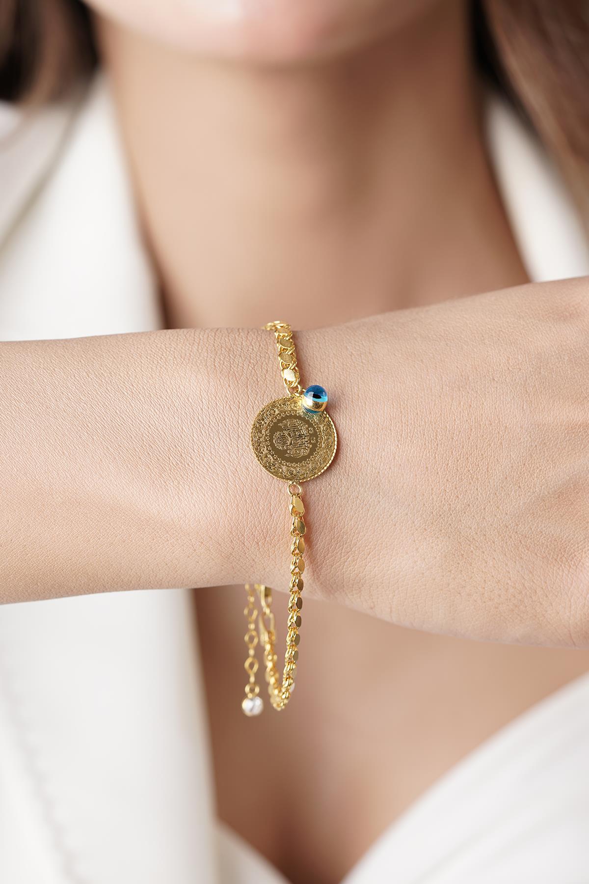 14K Gold Coin Bracelet  1