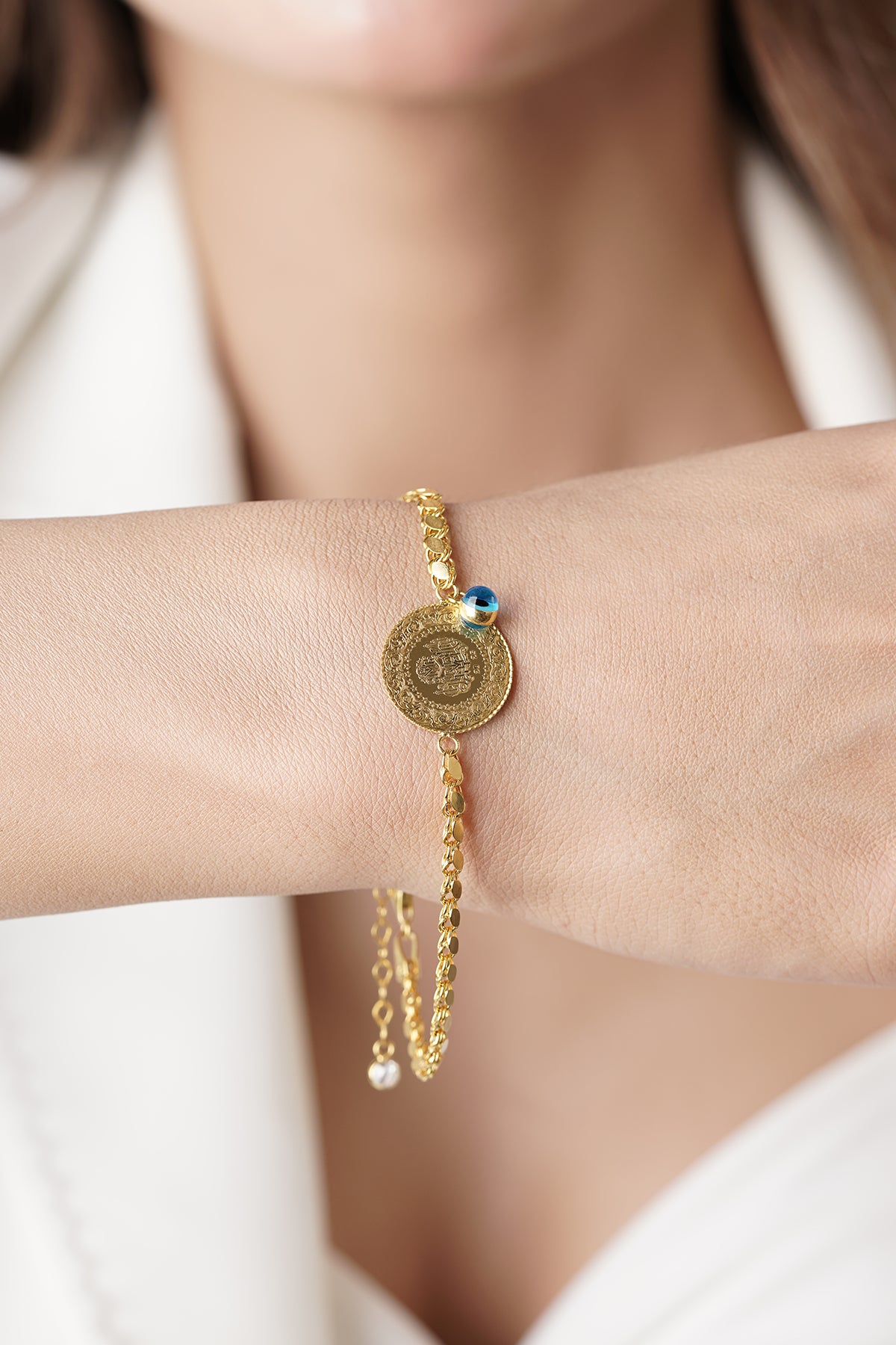 14K Gold Coin Bracelet  1