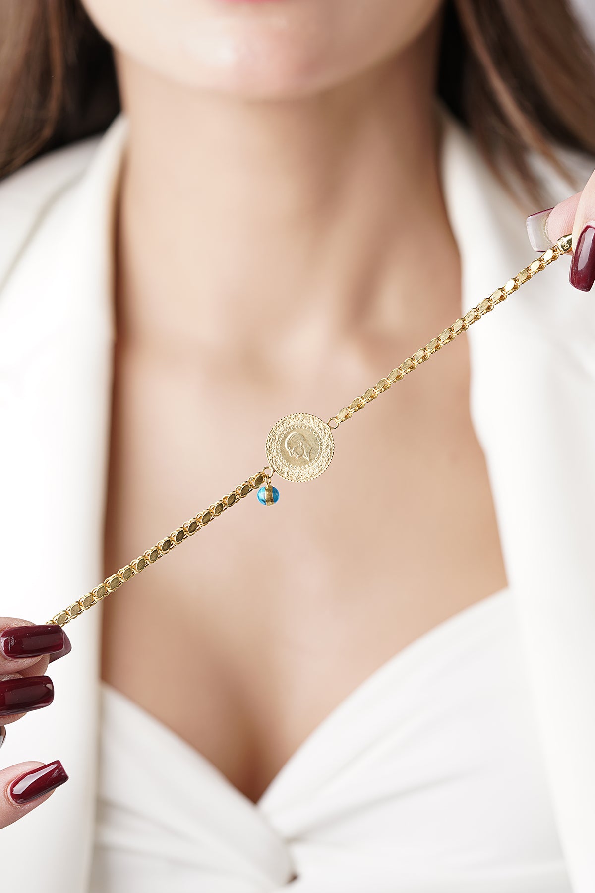 14K Gold Coin Bracelet  1