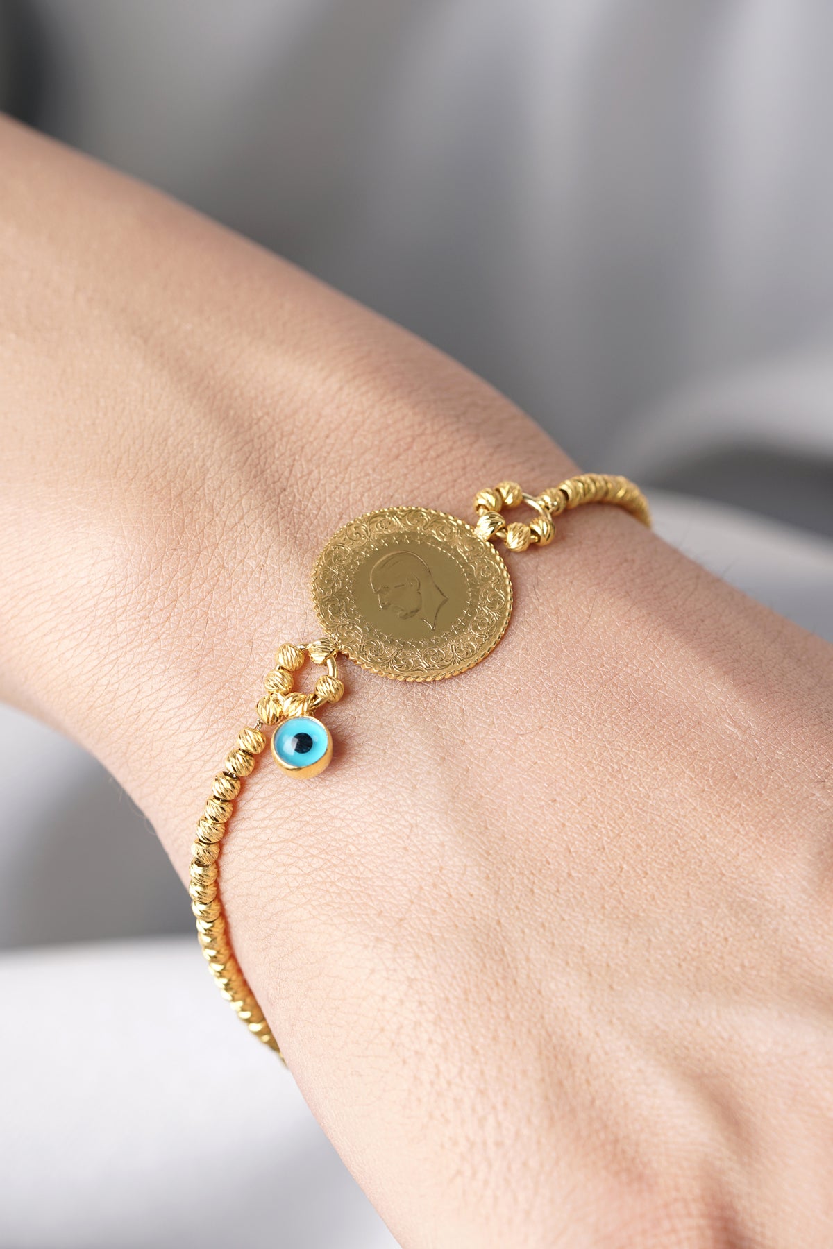 14K Gold Coin Bracelet  3
