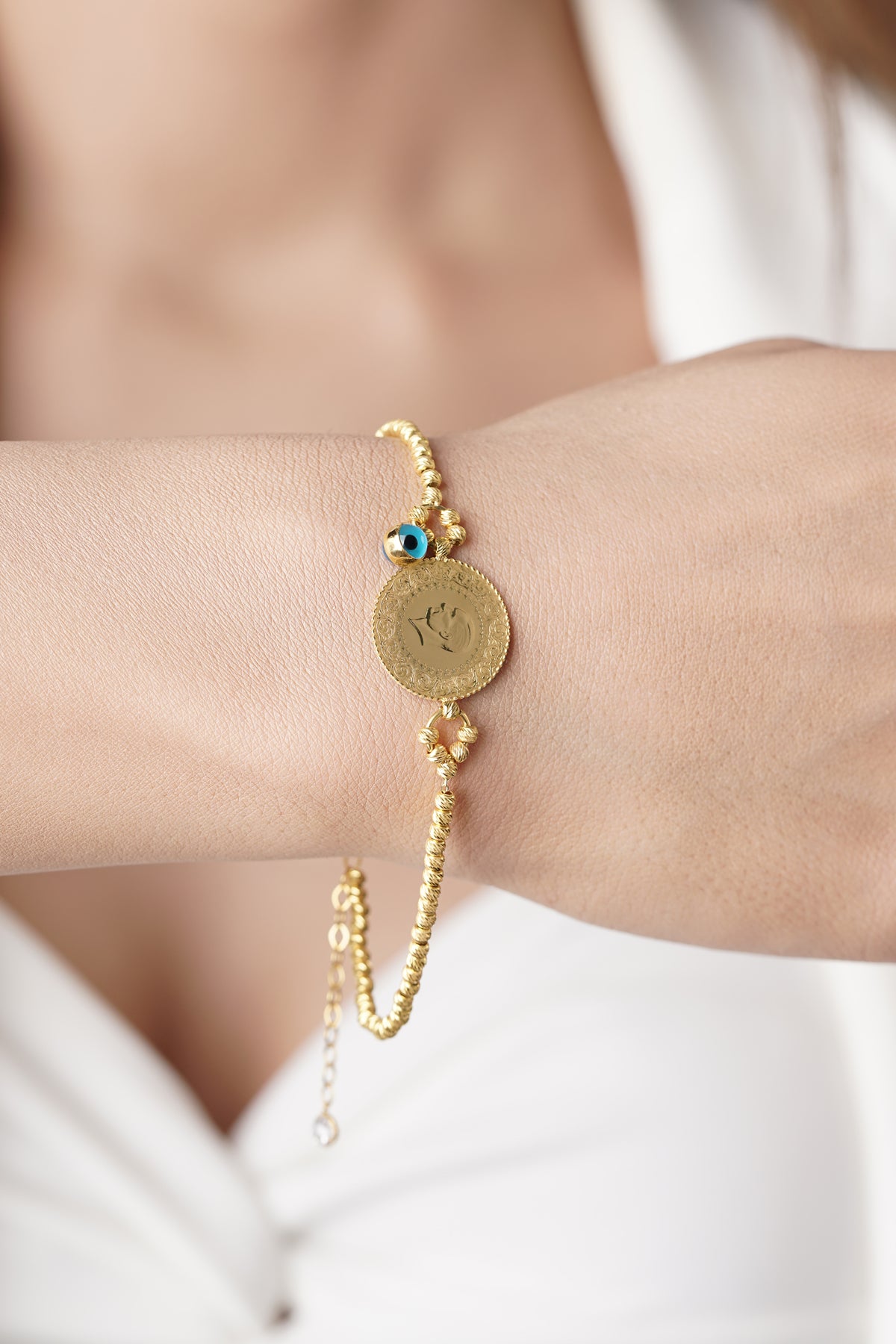 14K Gold Coin Bracelet  3