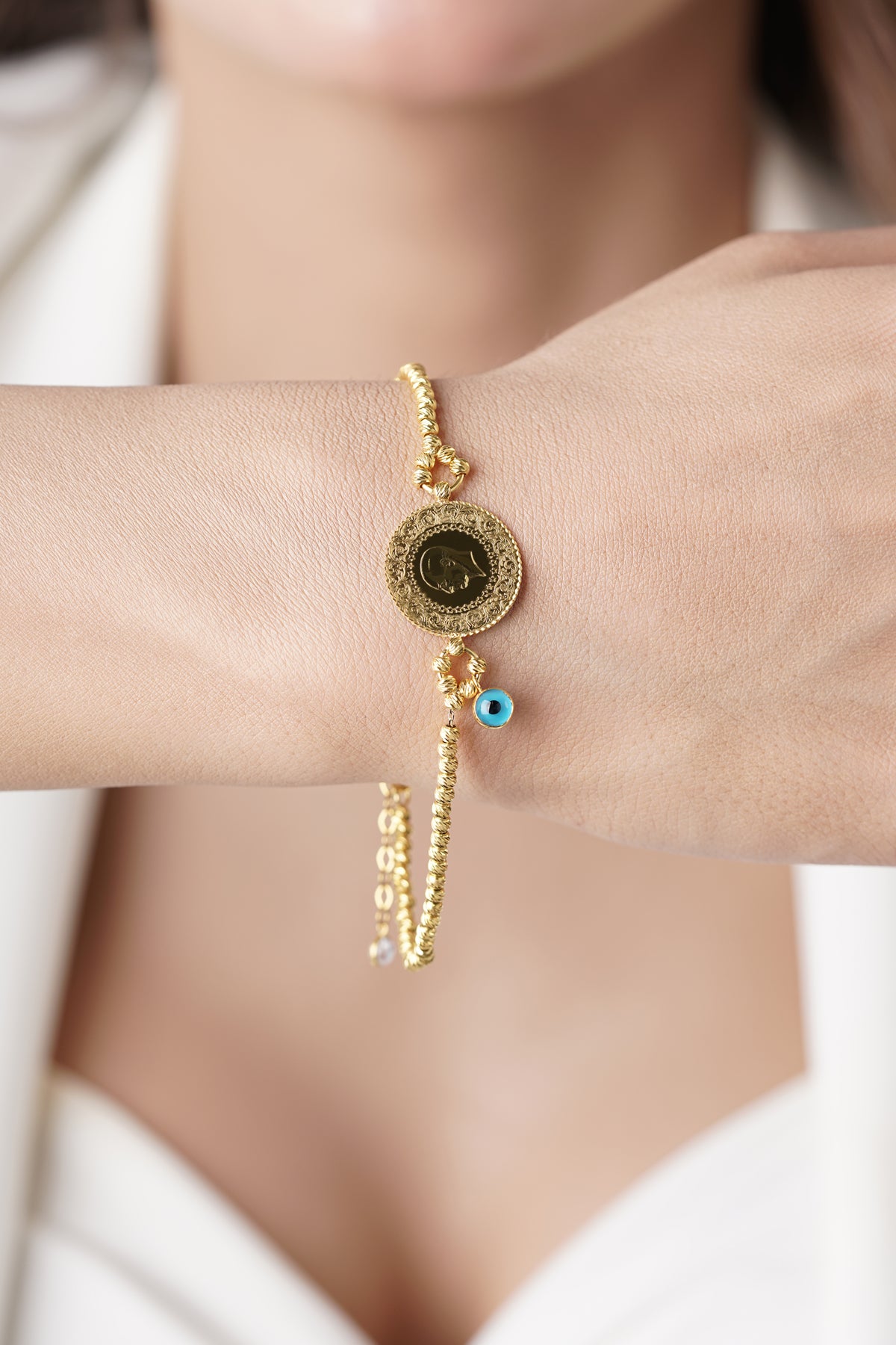 14K Gold Coin Bracelet  3