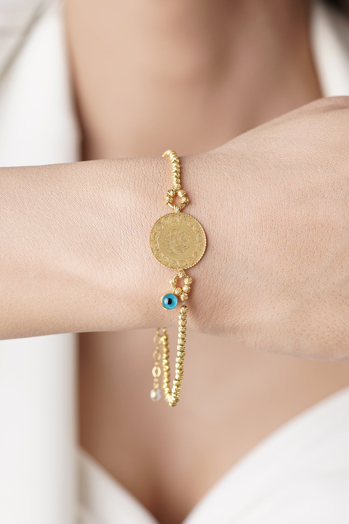 14K Gold Coin Bracelet  3