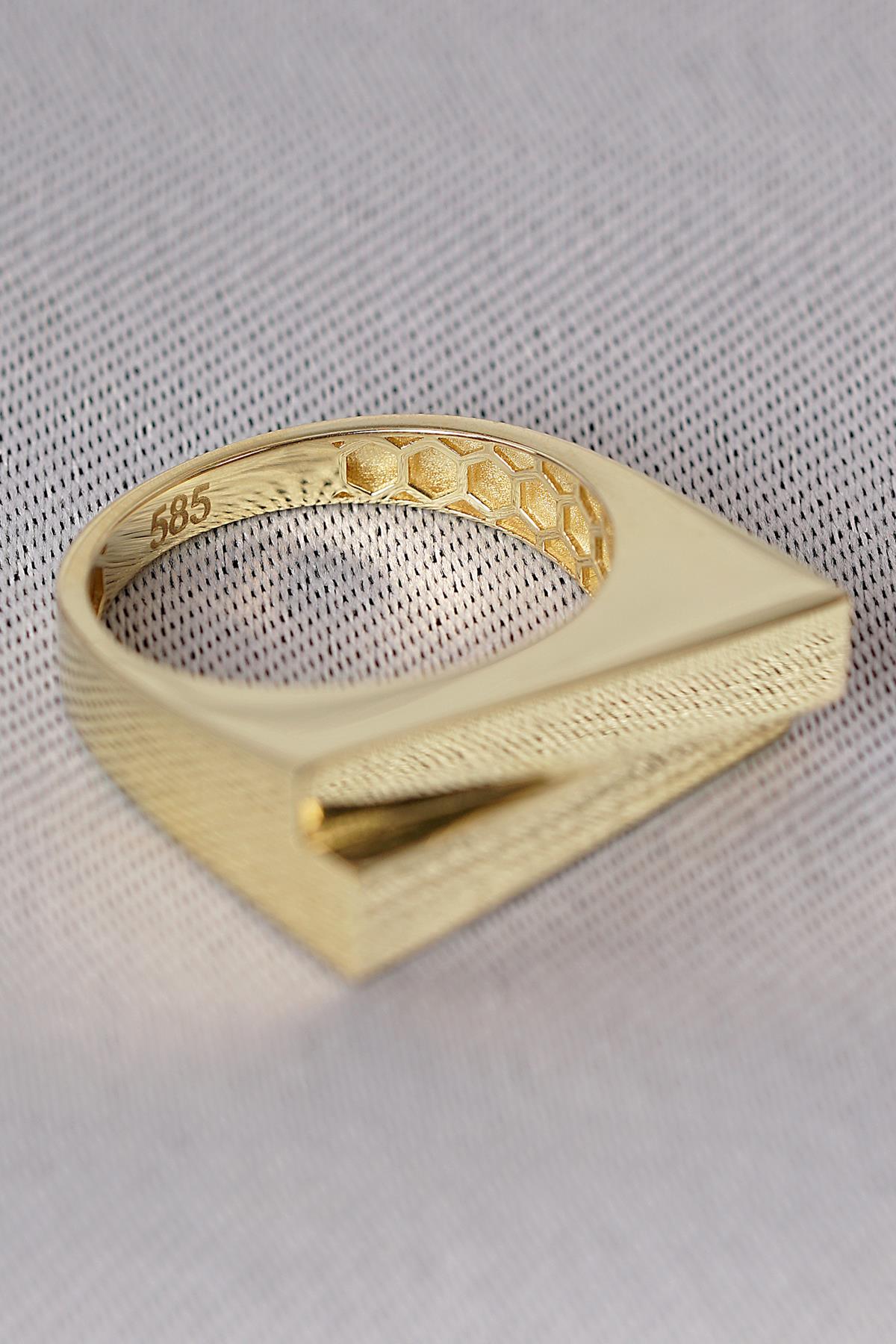 14K Gold Criss-Cross X-Ring