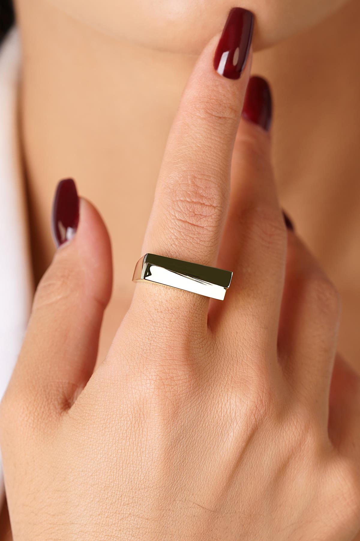 14K Gold Criss-Cross X-Ring