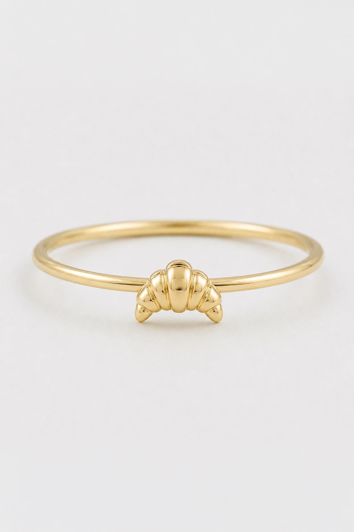 14K Gold Croissant Ring
