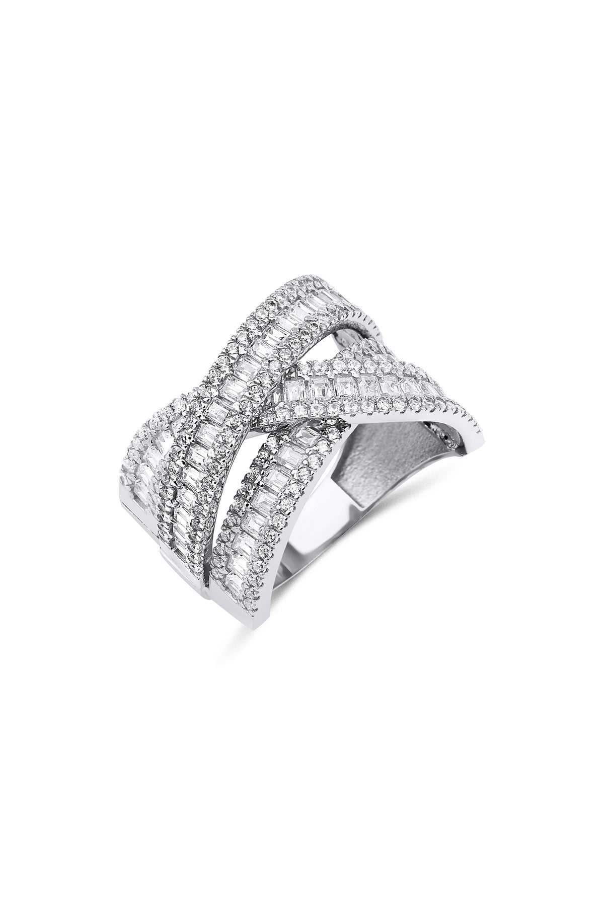 14K Gold Cross Spiral Gold  Ring