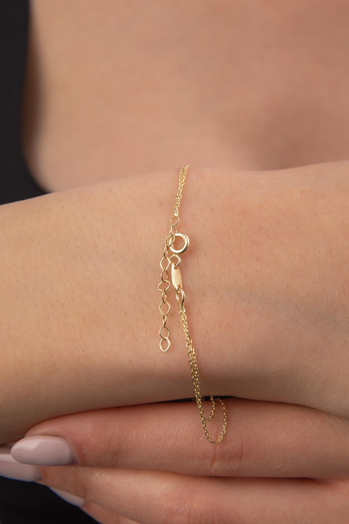 14K Gold Crown Bracelet