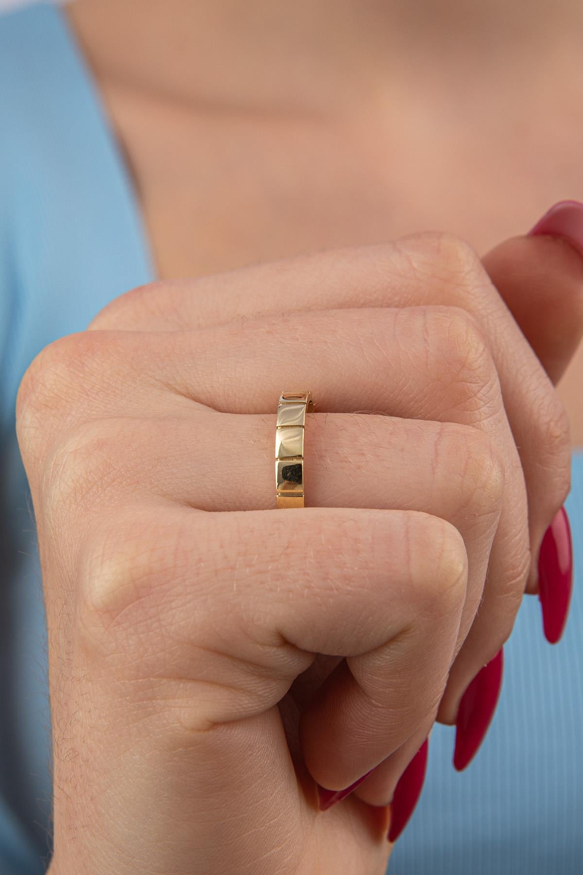 14K Gold Cube Ring