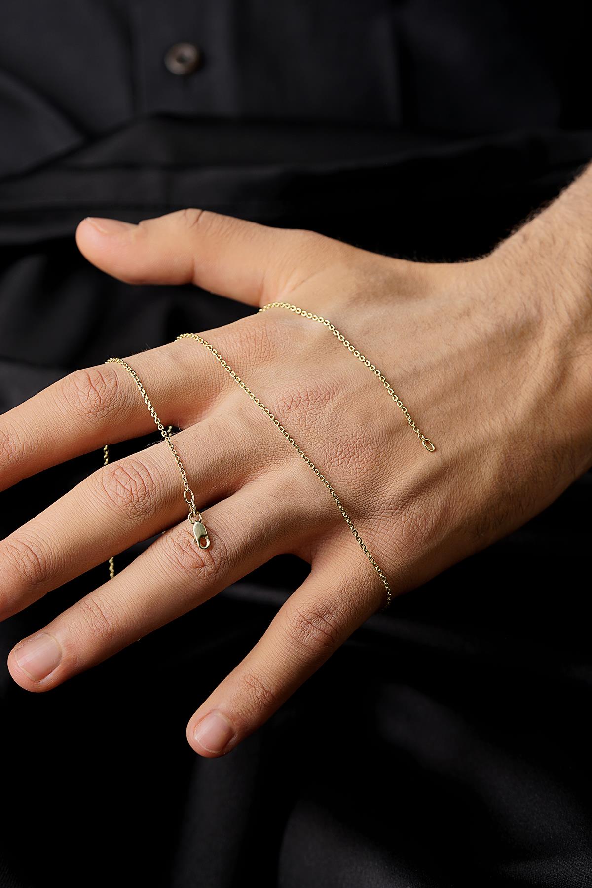 14K Solid Gold Curb Chain Men’s Necklace