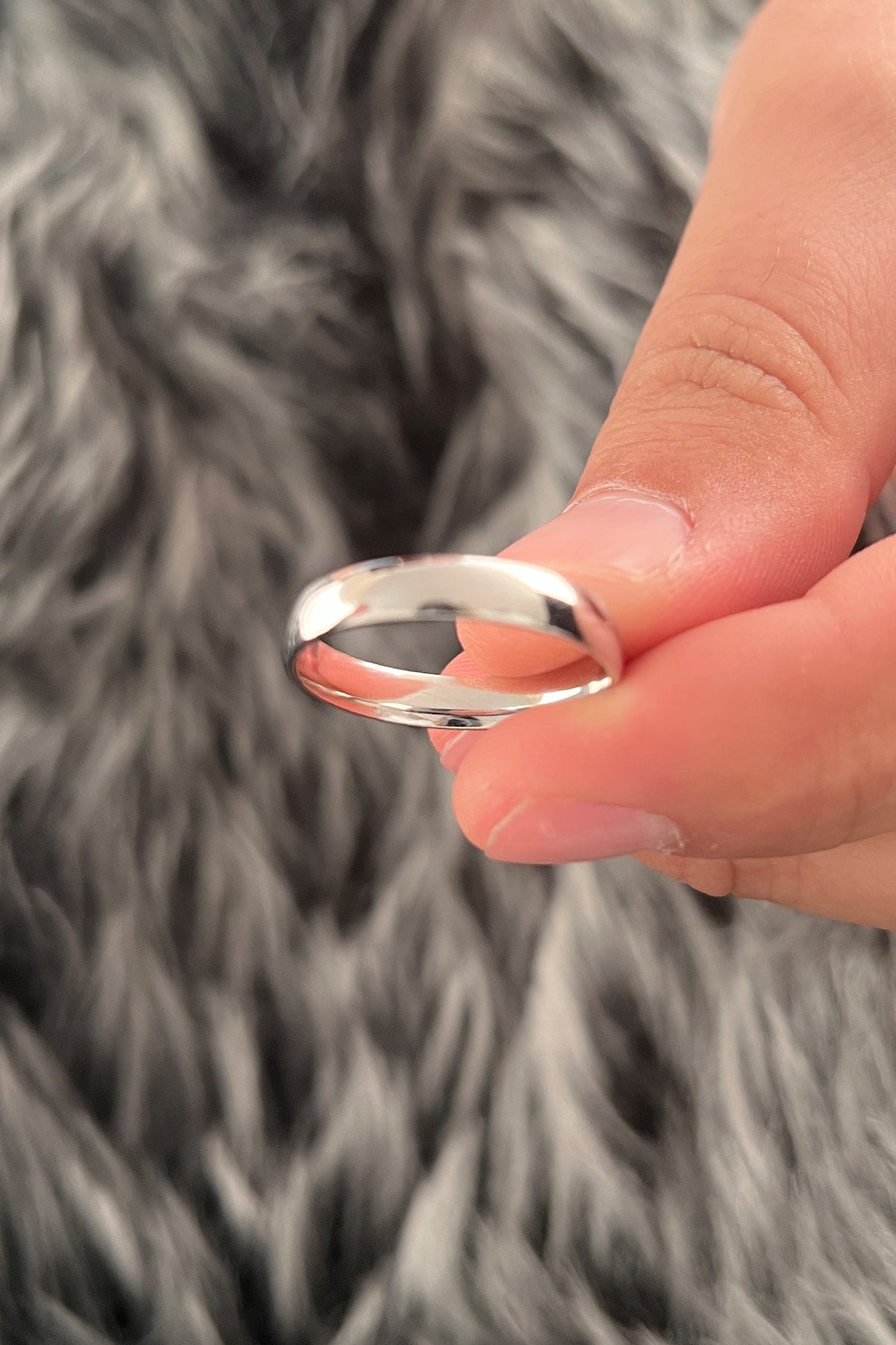 14K Gold D Shape Man Wedding Ring  0.157 inch