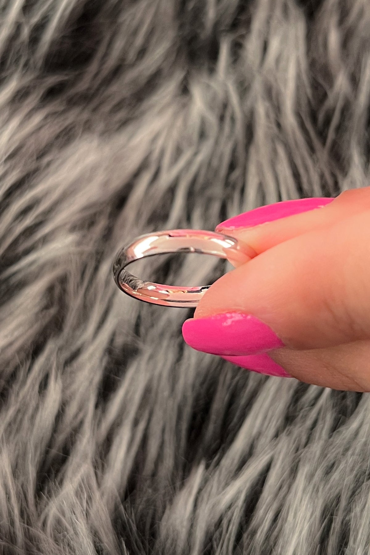 14K Gold D Shape Women Wedding Ring  0.118 inch