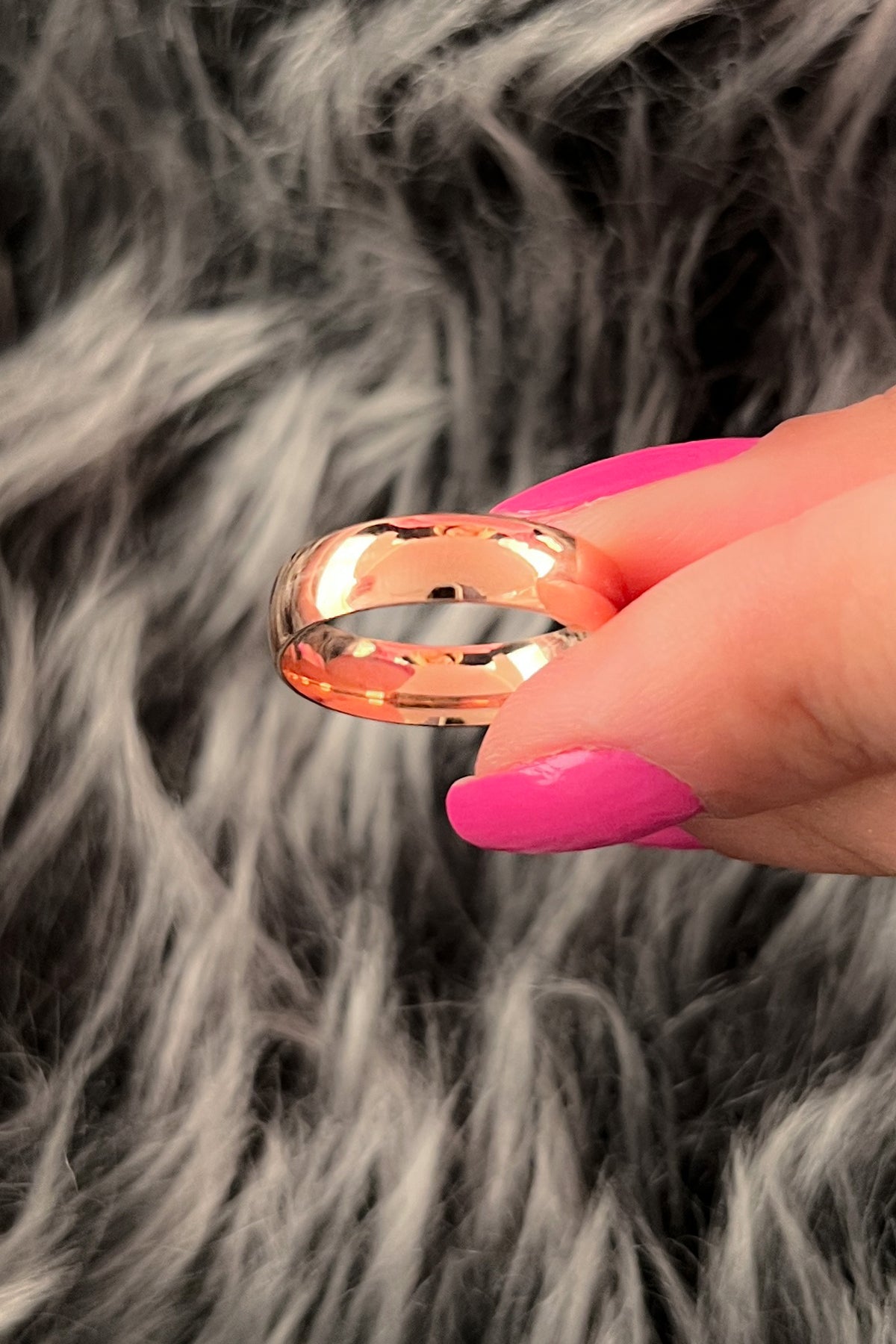 14K Gold D Shape Women Wedding Ring  0.196 inch