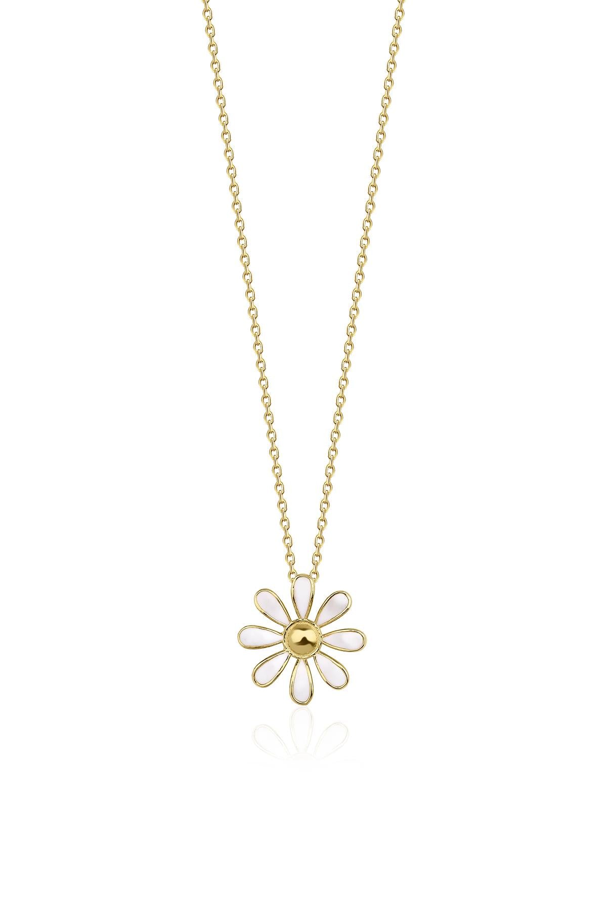 14K Gold Daisy Necklace