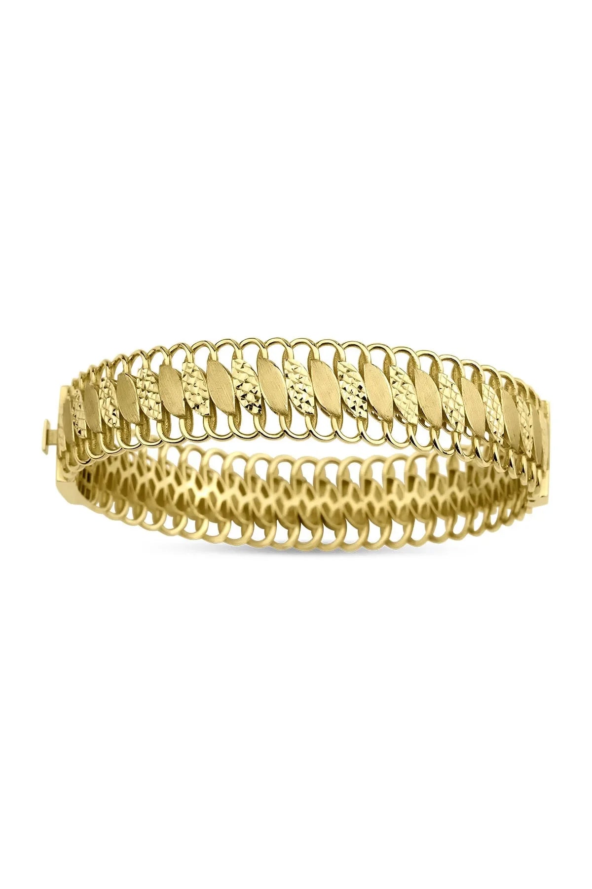 14K Gold Diamond Cut Vienna Bracelet