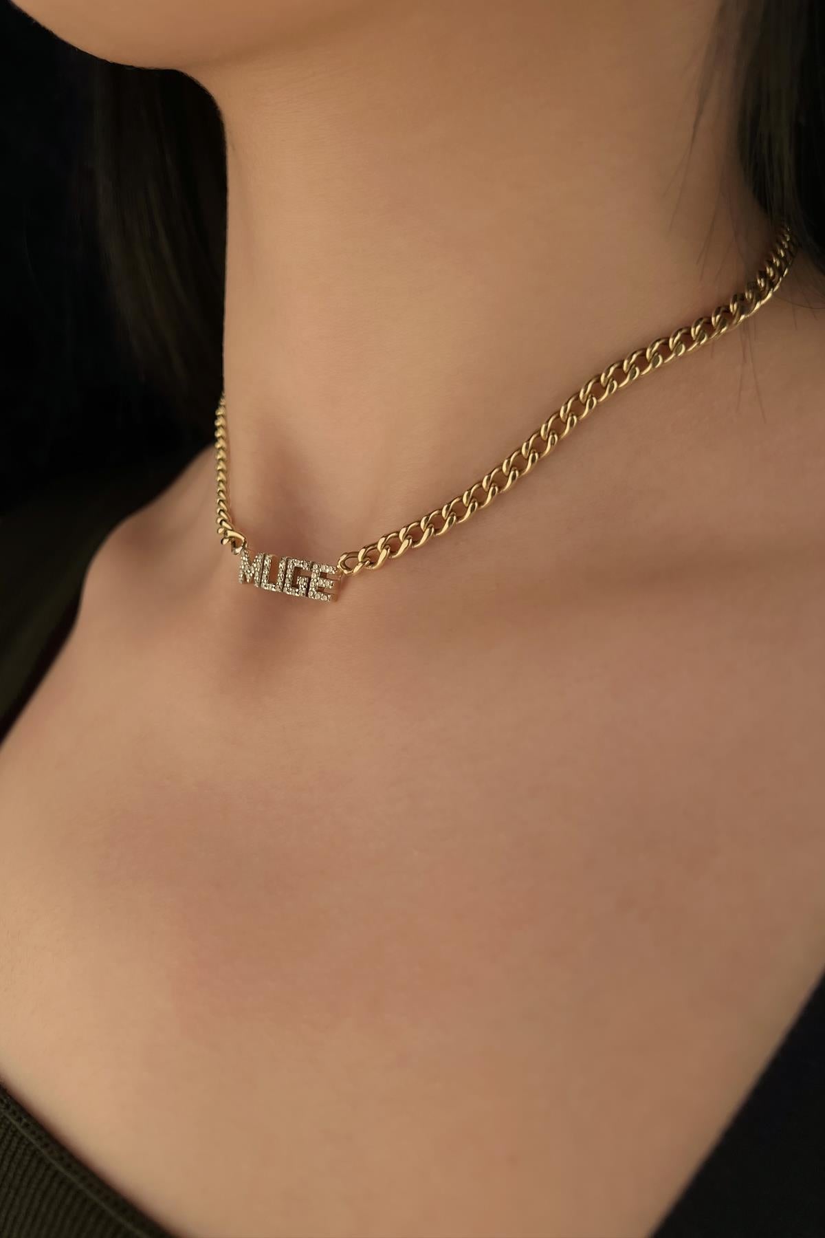14K Gold Diamond Personalized Name Necklace