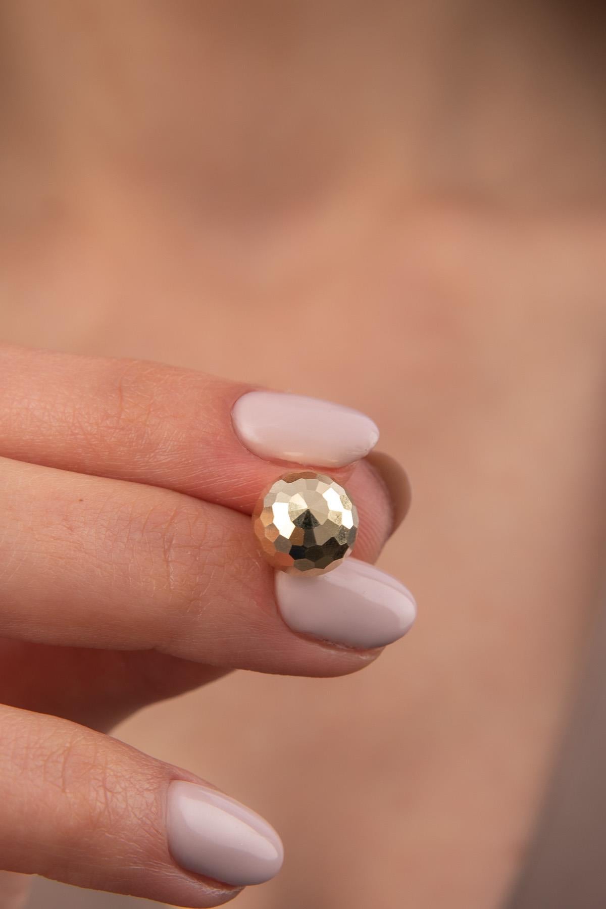 14K Gold Disco Ball Charm ( Big )