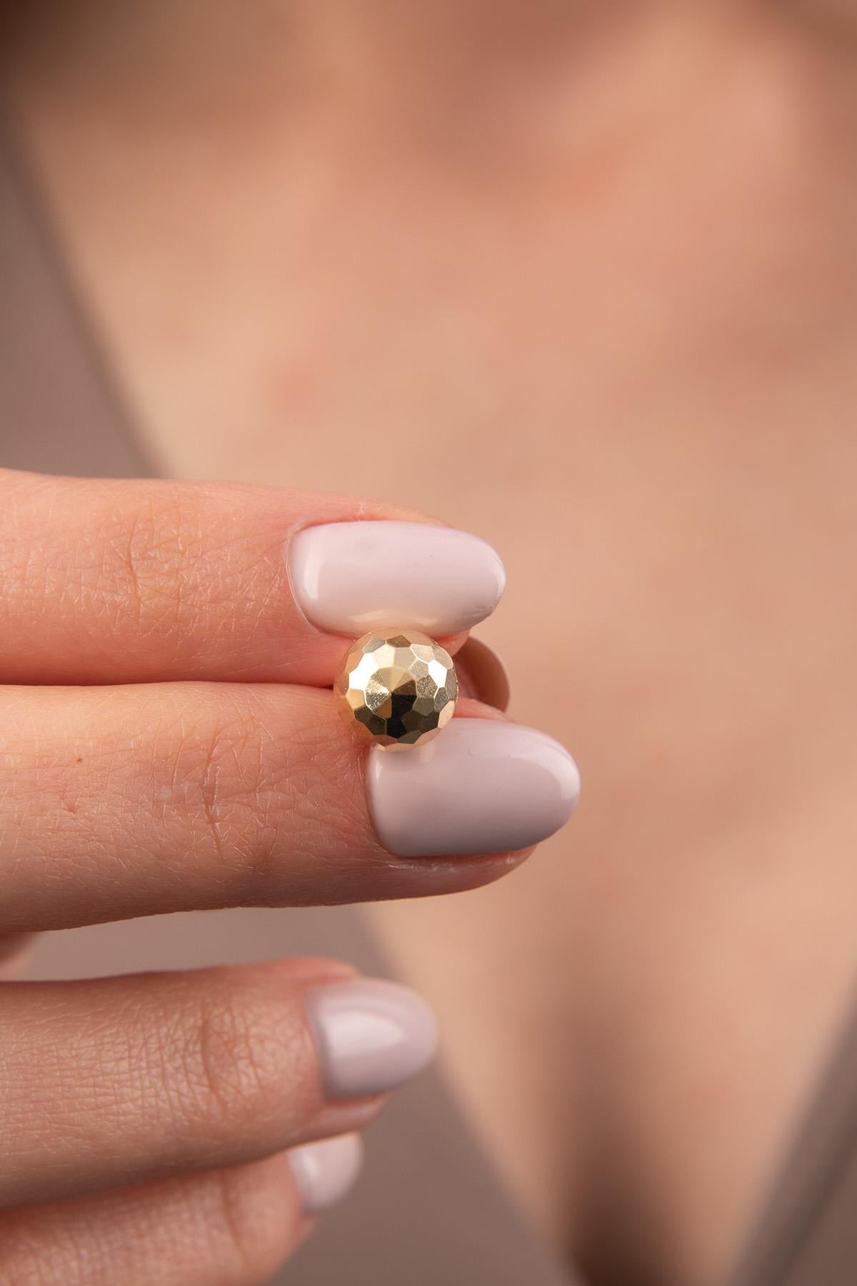 14K Gold Disco Ball Charm ( Medium )