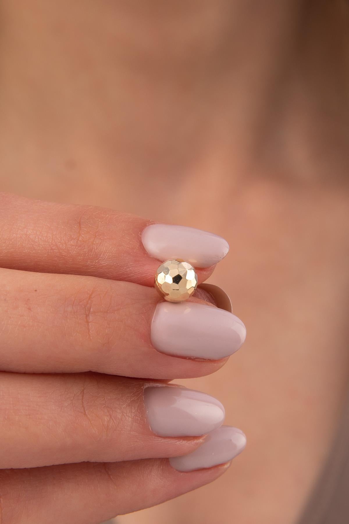 14K Gold Disco Ball Charm ( Medium )