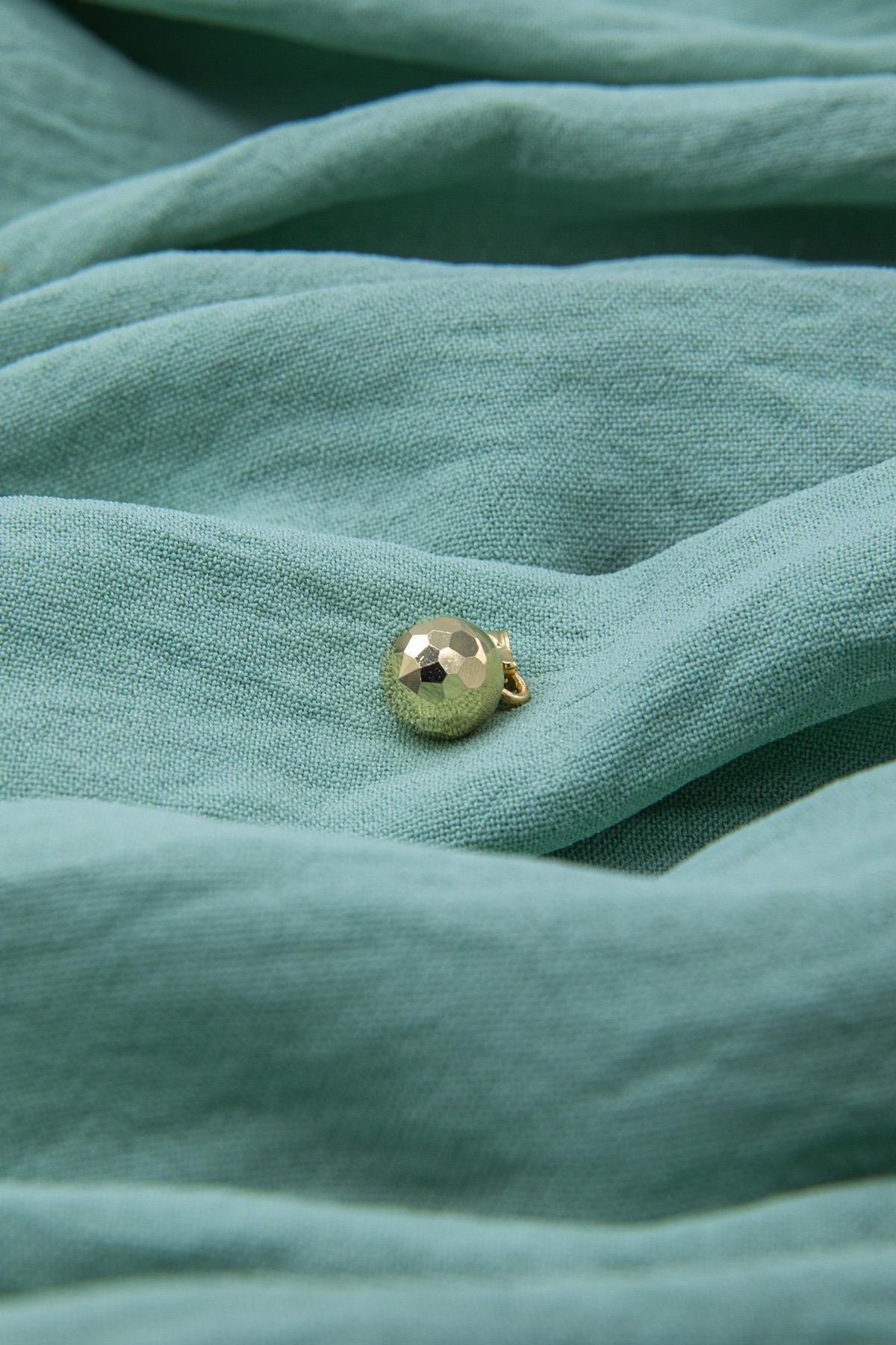 14K Gold Disco Ball Charm ( Medium )