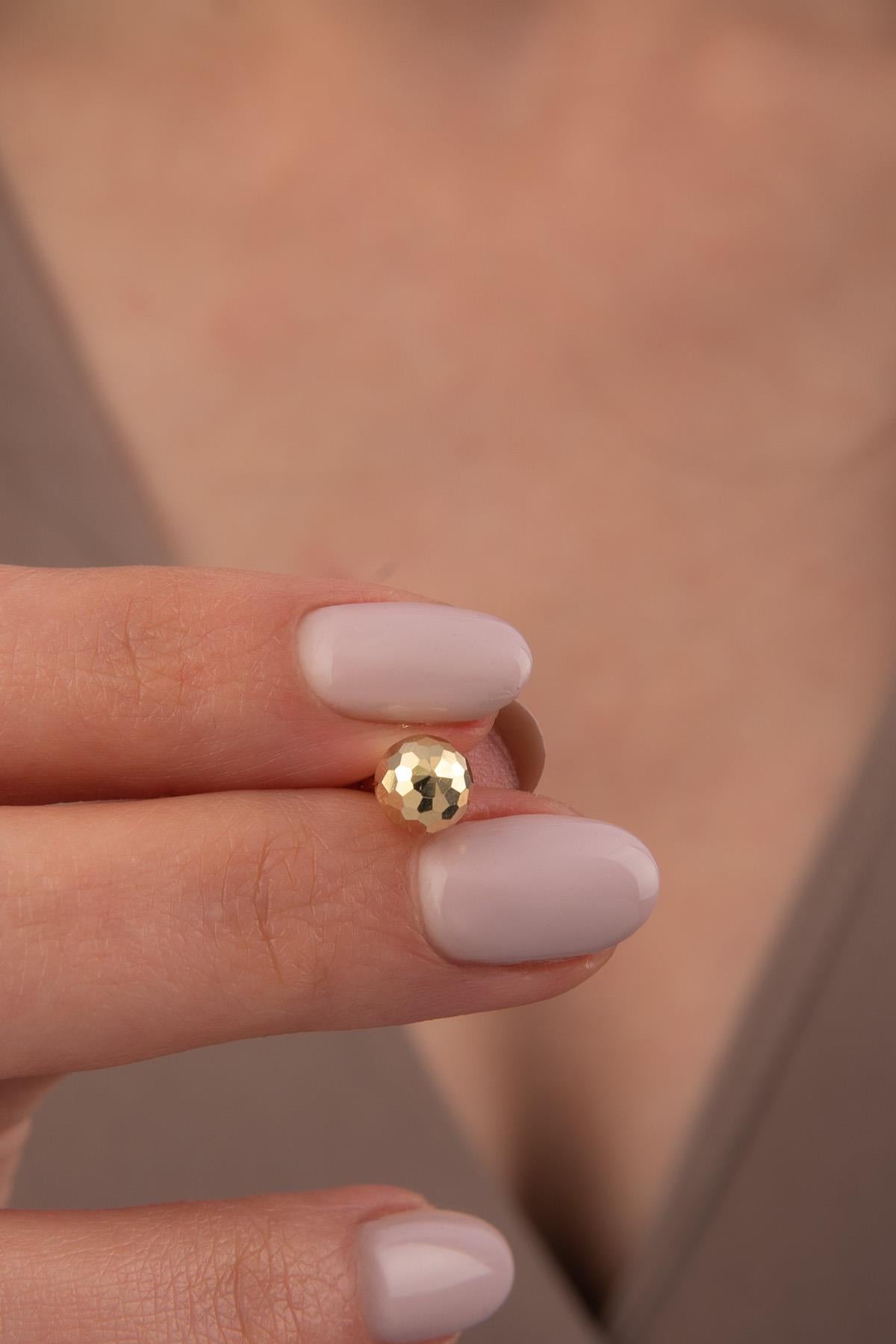 14K Gold Disco Ball Charm ( Small )