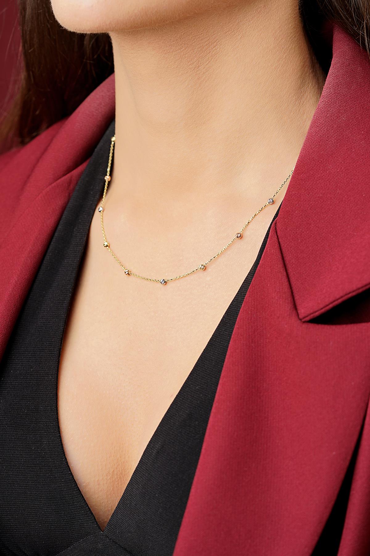 14K Gold Dorica Ball Necklace