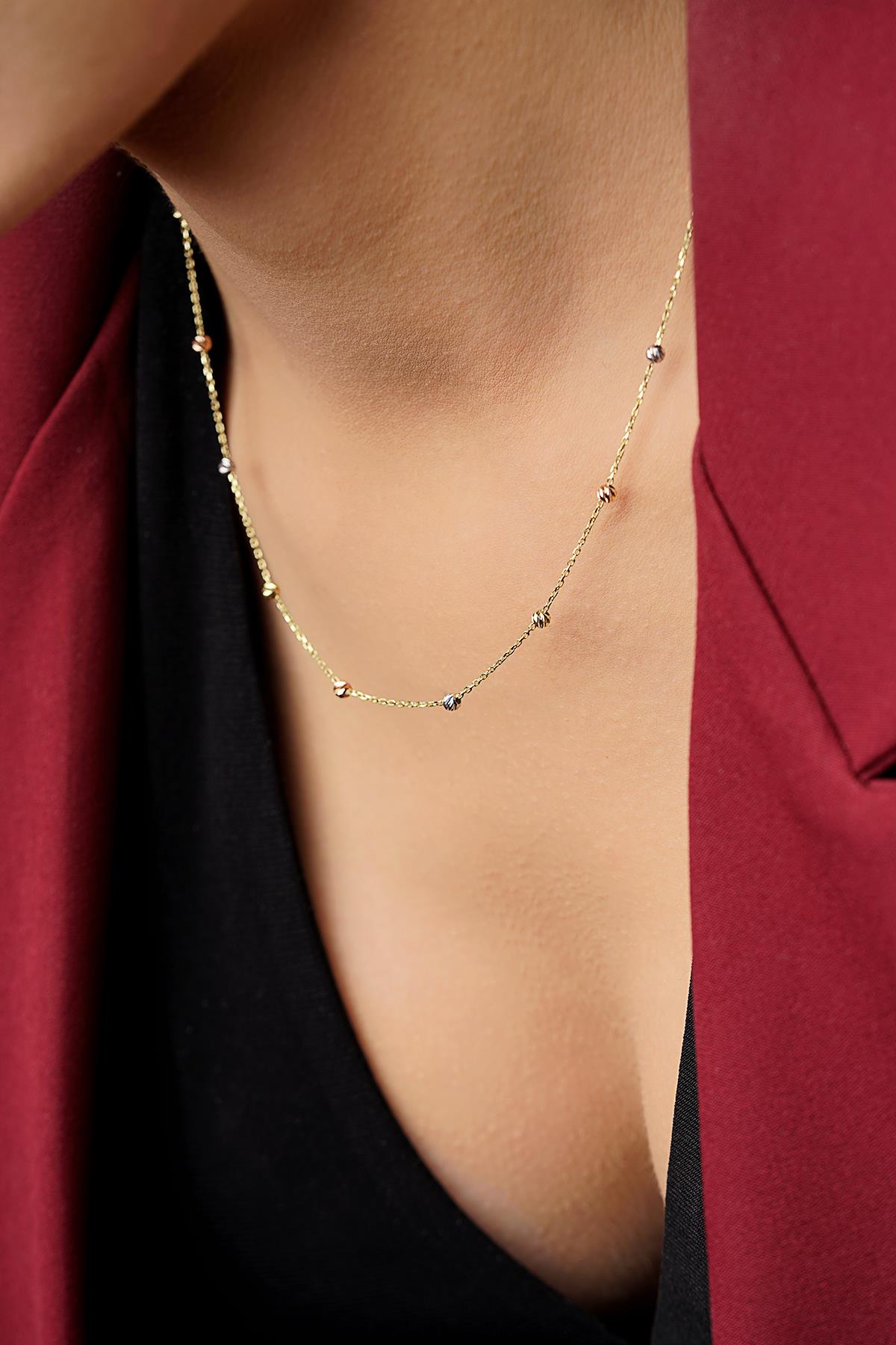 14K Gold Dorica Ball Necklace
