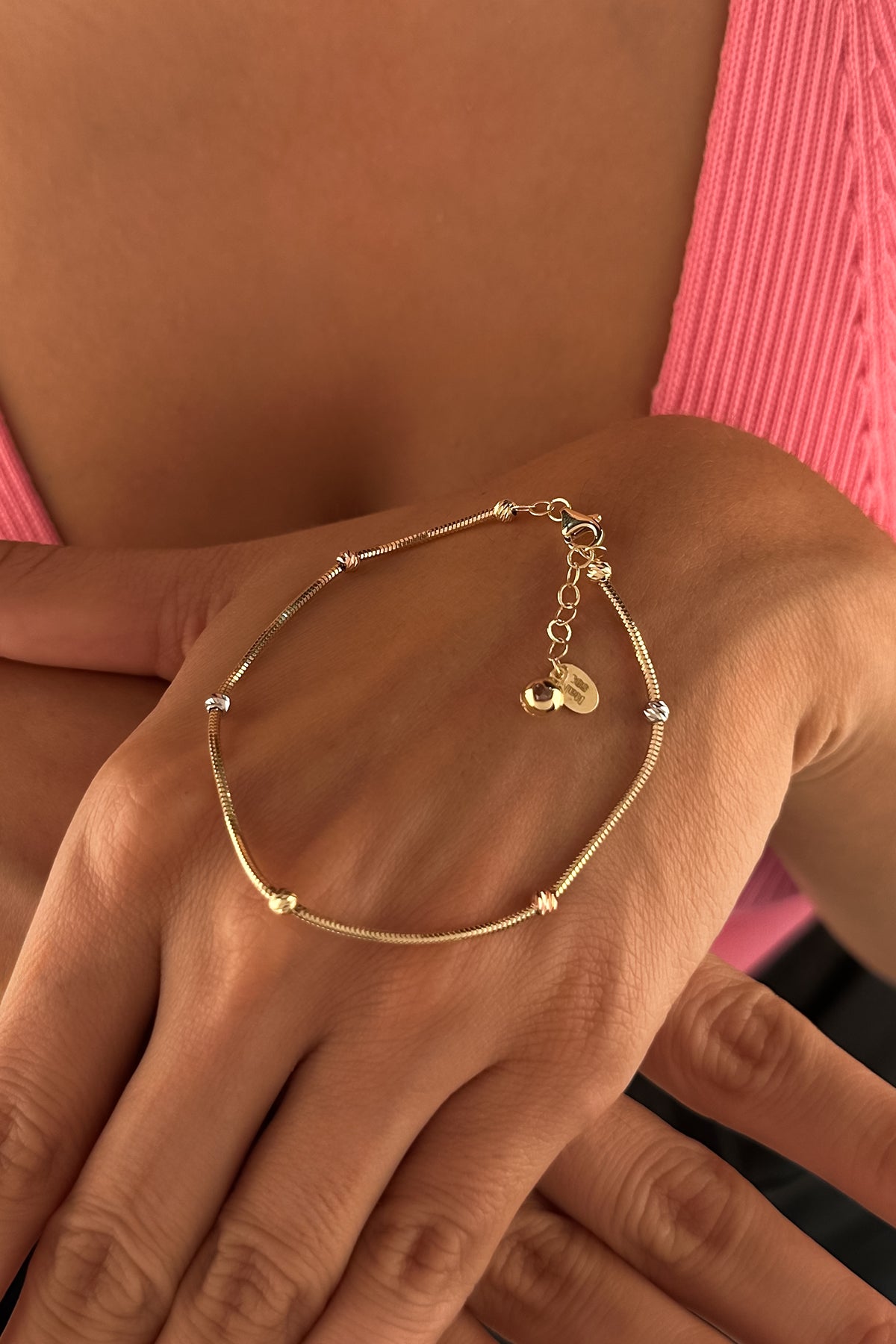 14K Gold Dorica Sparkling Chain Bracelet