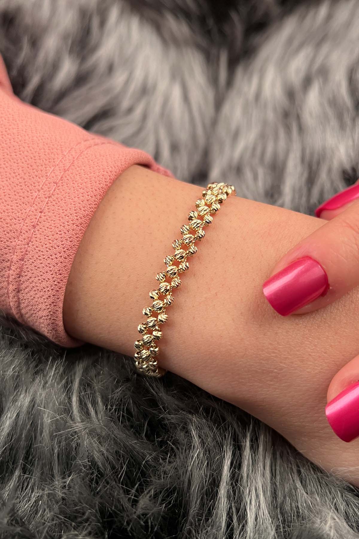 14K Gold Dorica Tarnish Resistant Adjustable Bracelet