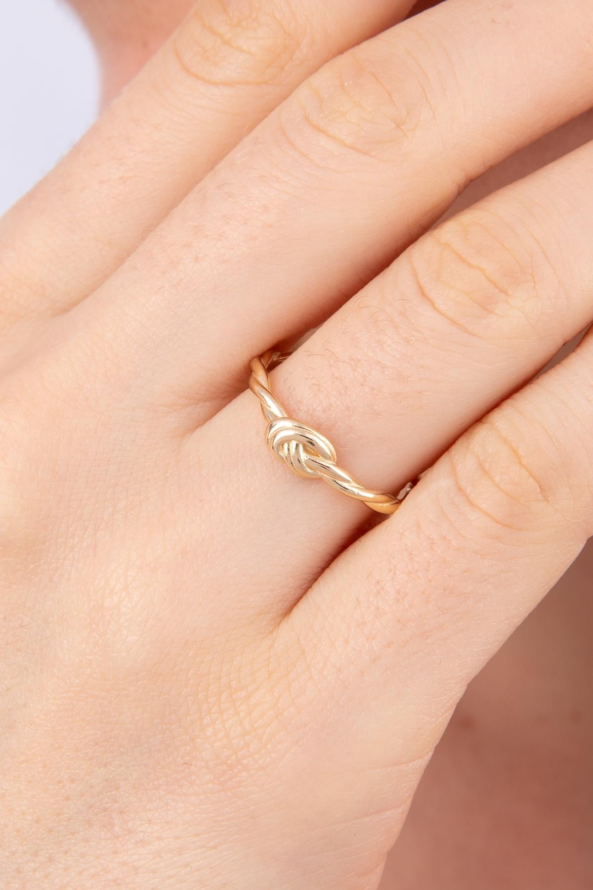 14K Gold Double Knot Ring