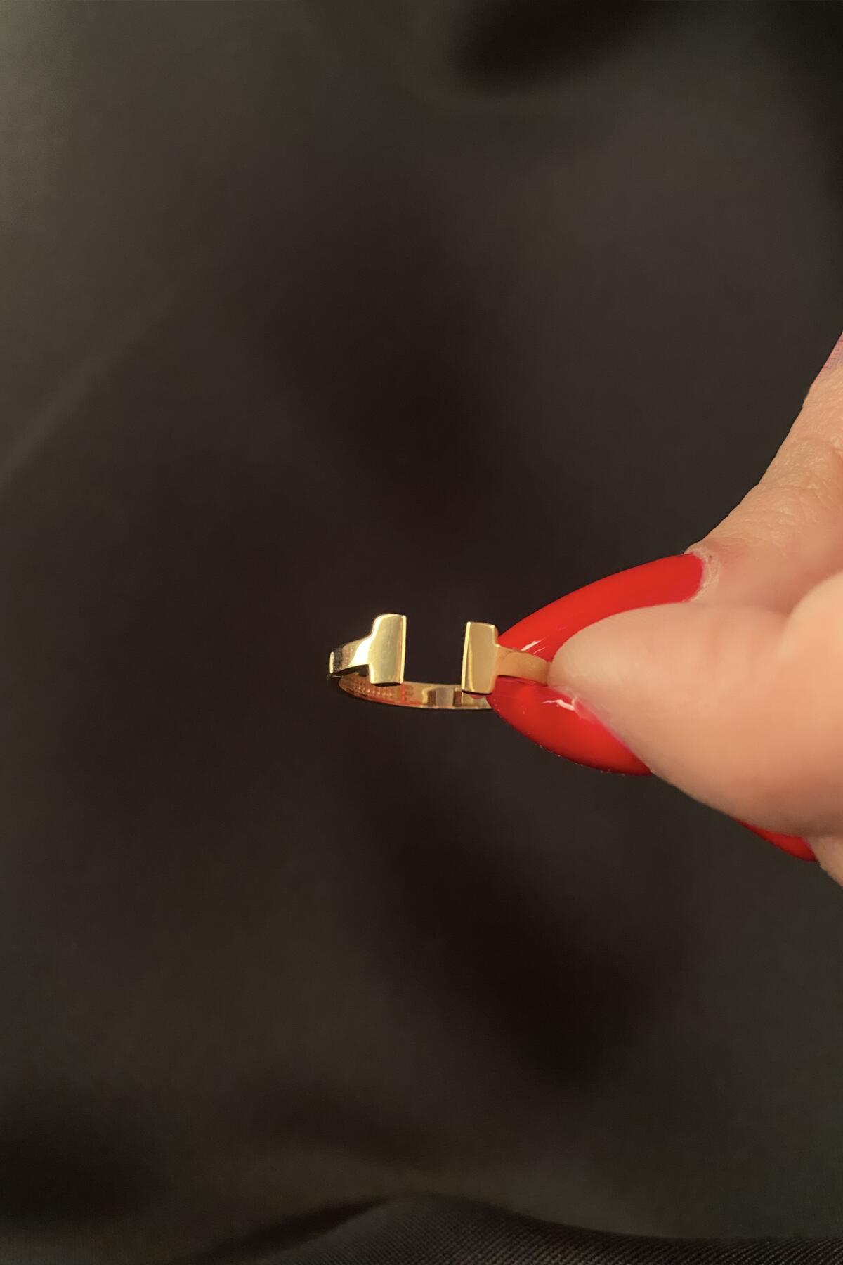 14K Gold Double Rectangle Ring