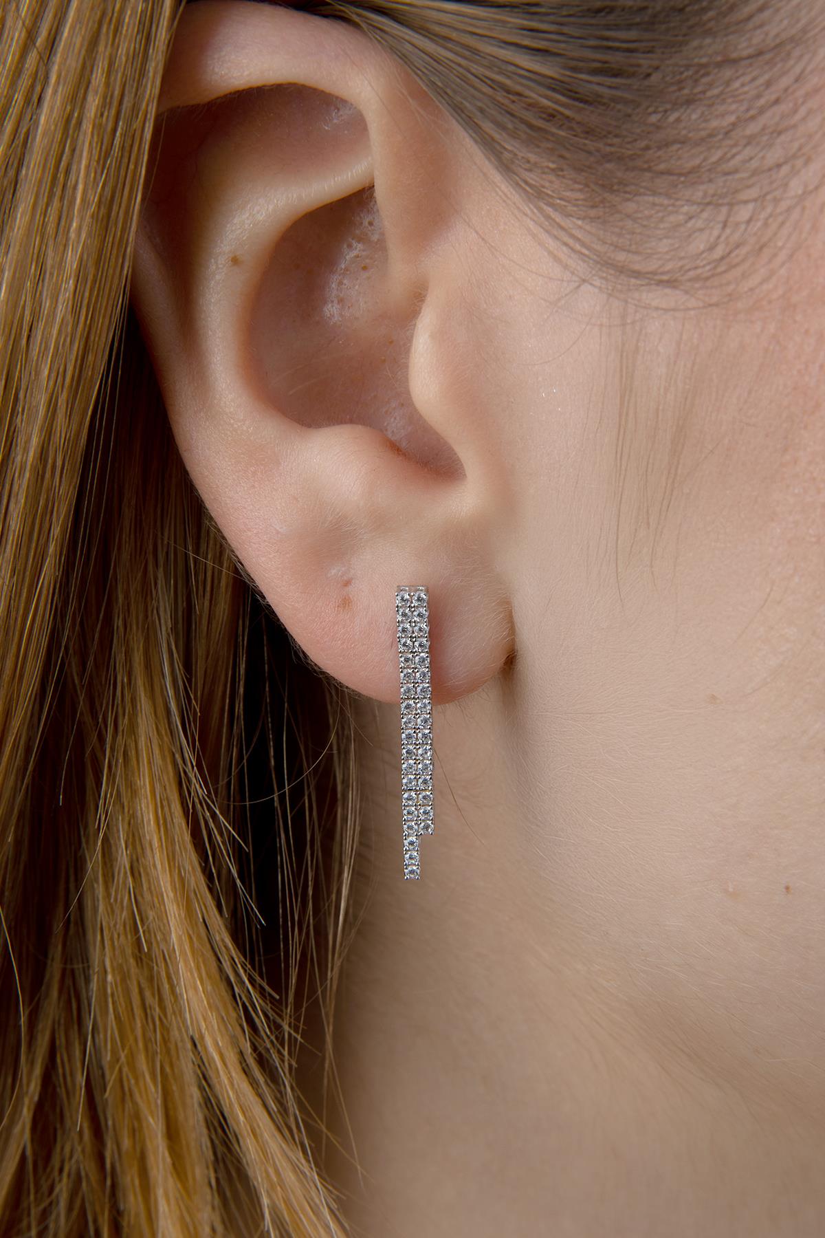 14K Gold Double Row Tennis Set (Necklace - Bracelet - Earrings )