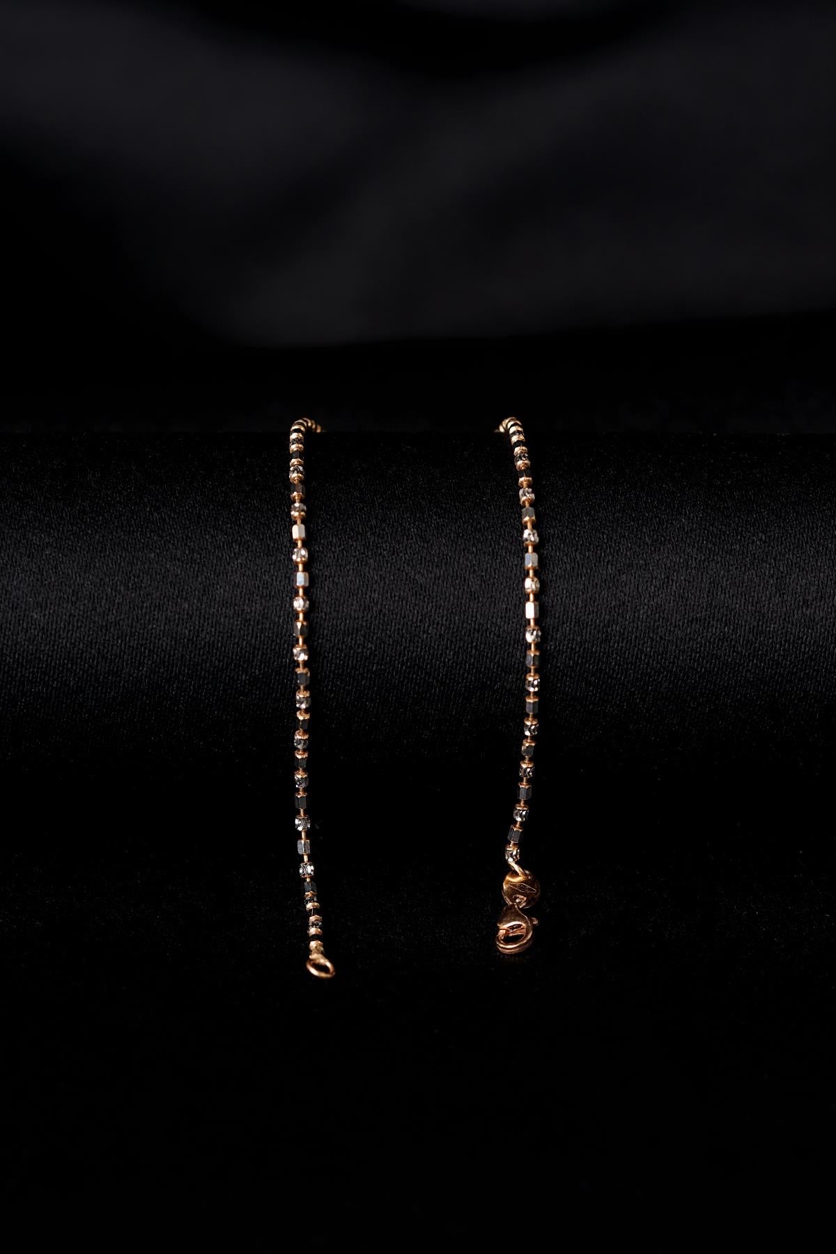 14K Solid Gold Elegant Dorica Ball Bracelet