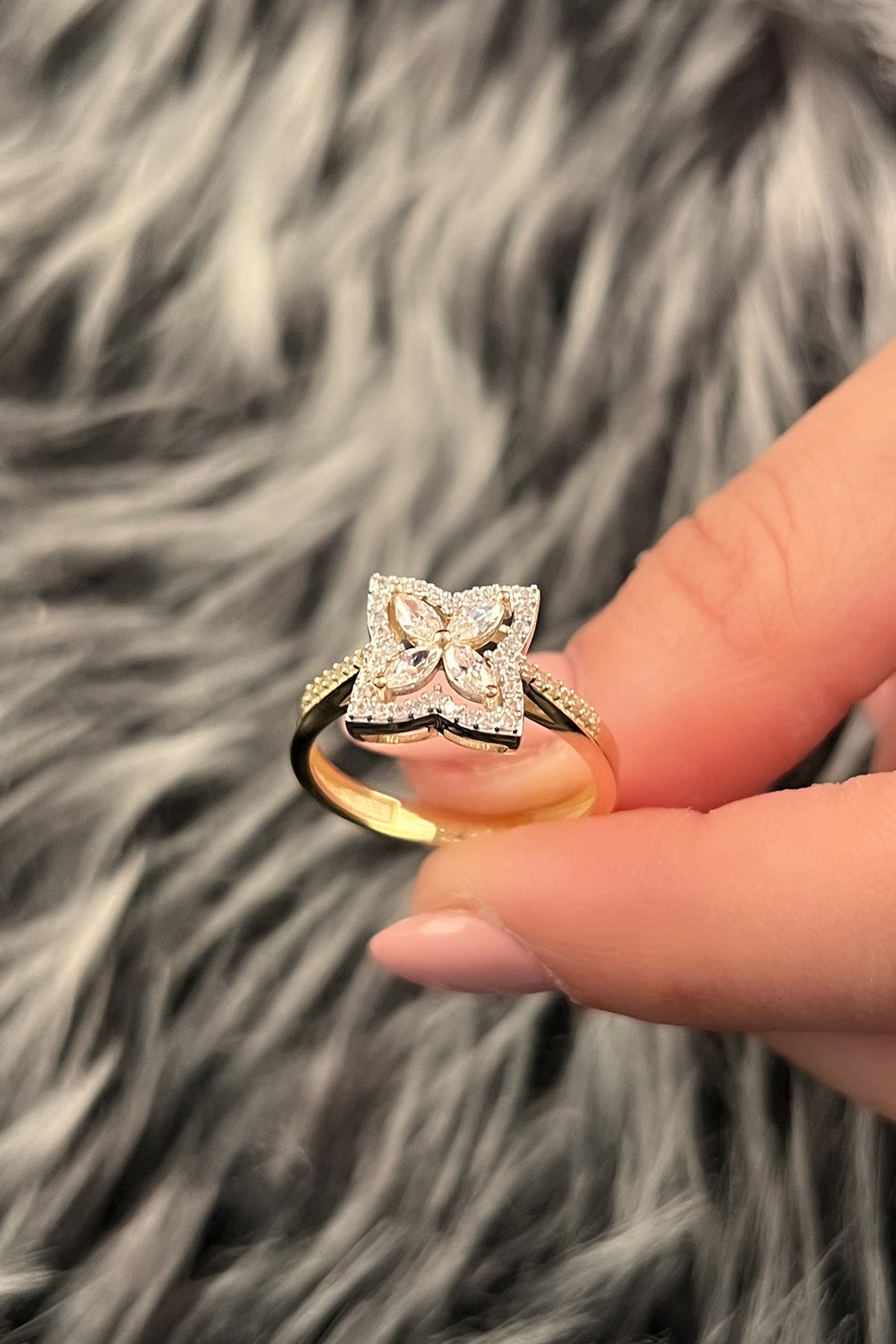 14K Gold Enchanted Lotus Ring