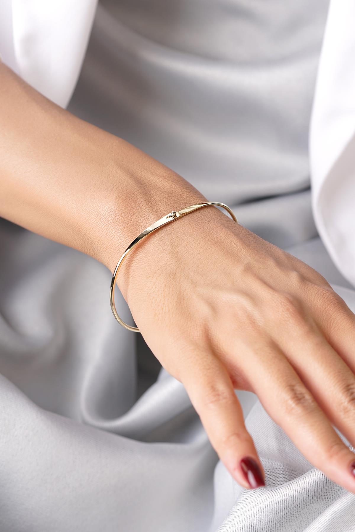 14K Gold Espina Bangle