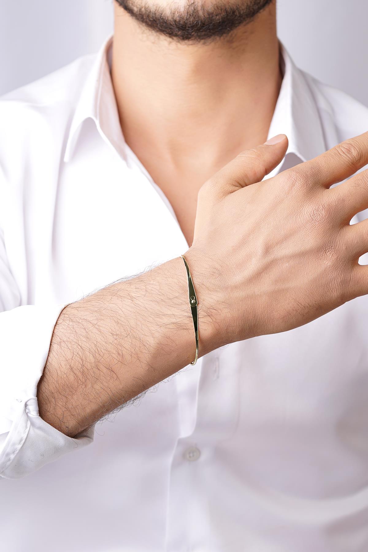 14K Solid Gold Espina Bangle