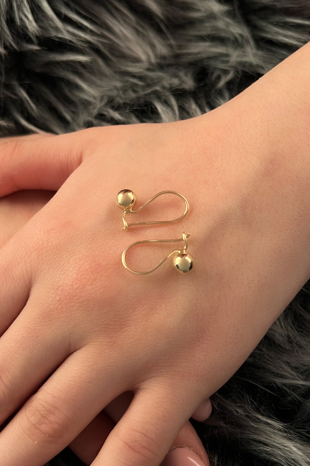 14K Gold Euroball Earrings