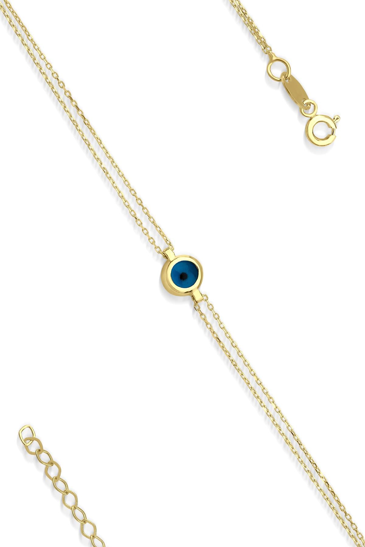 14K Gold Evil Eye Bracelet
