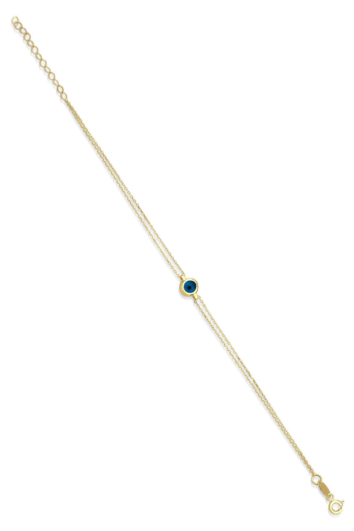 14K Gold Evil Eye Bracelet