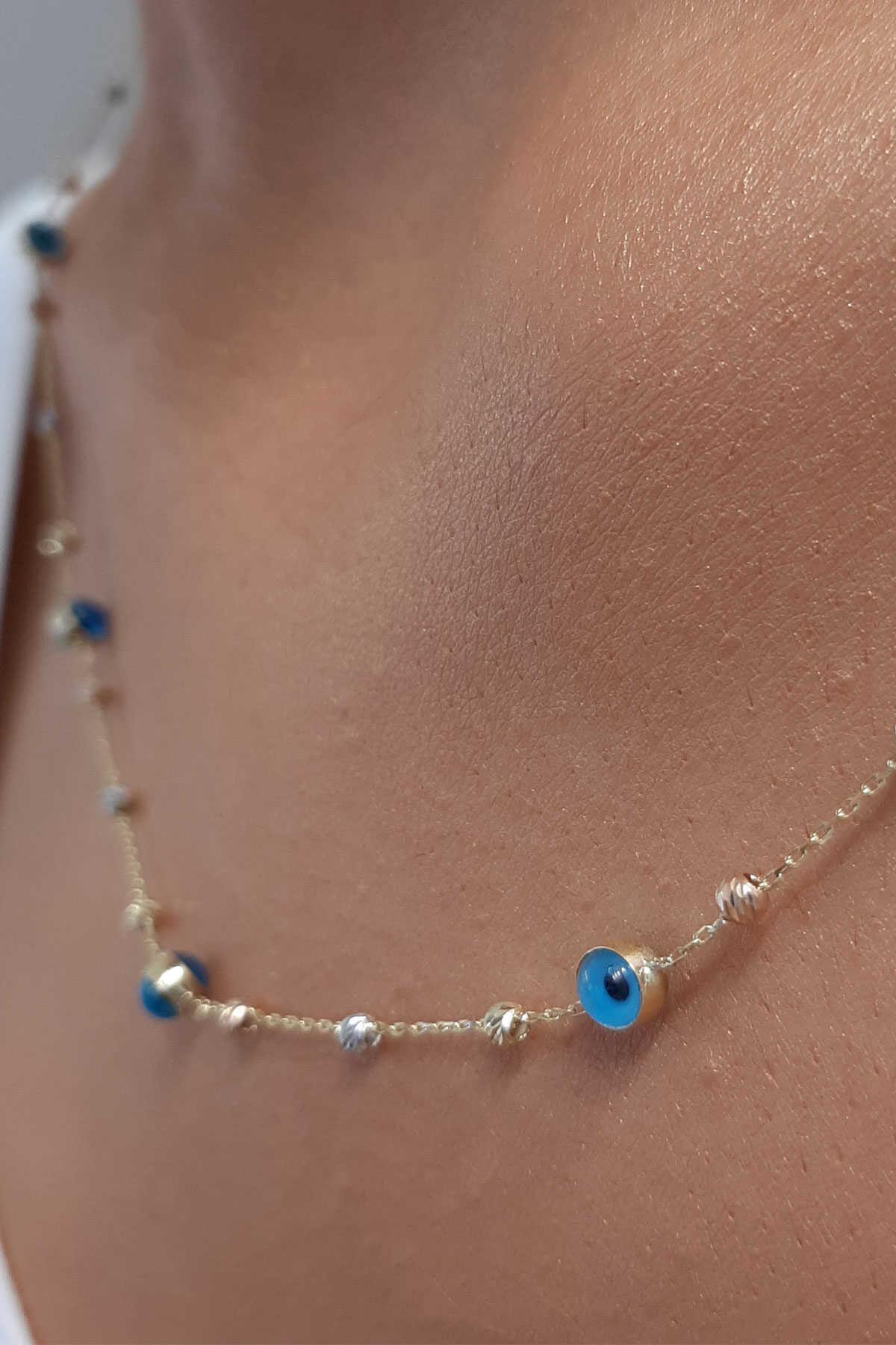 14K Gold Evil Eye Dorica Necklace