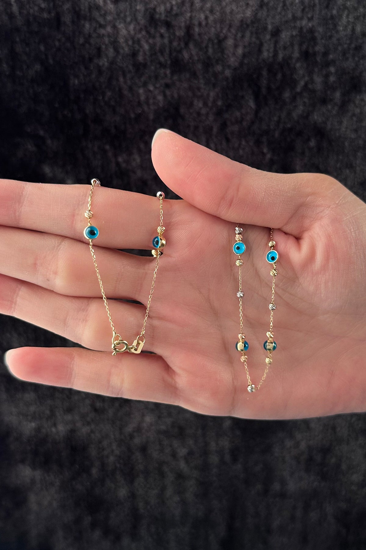 14K Gold Evil Eye Dorica Necklace