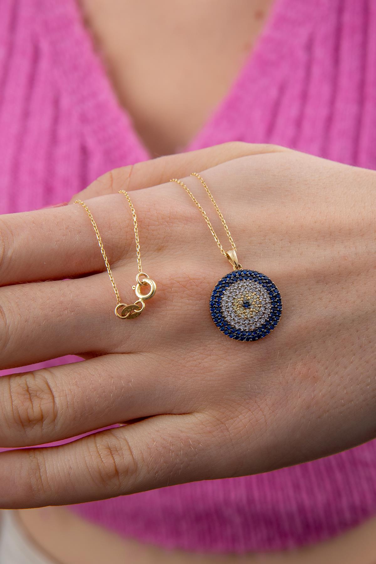 14K Gold Evil Eye Necklace 4