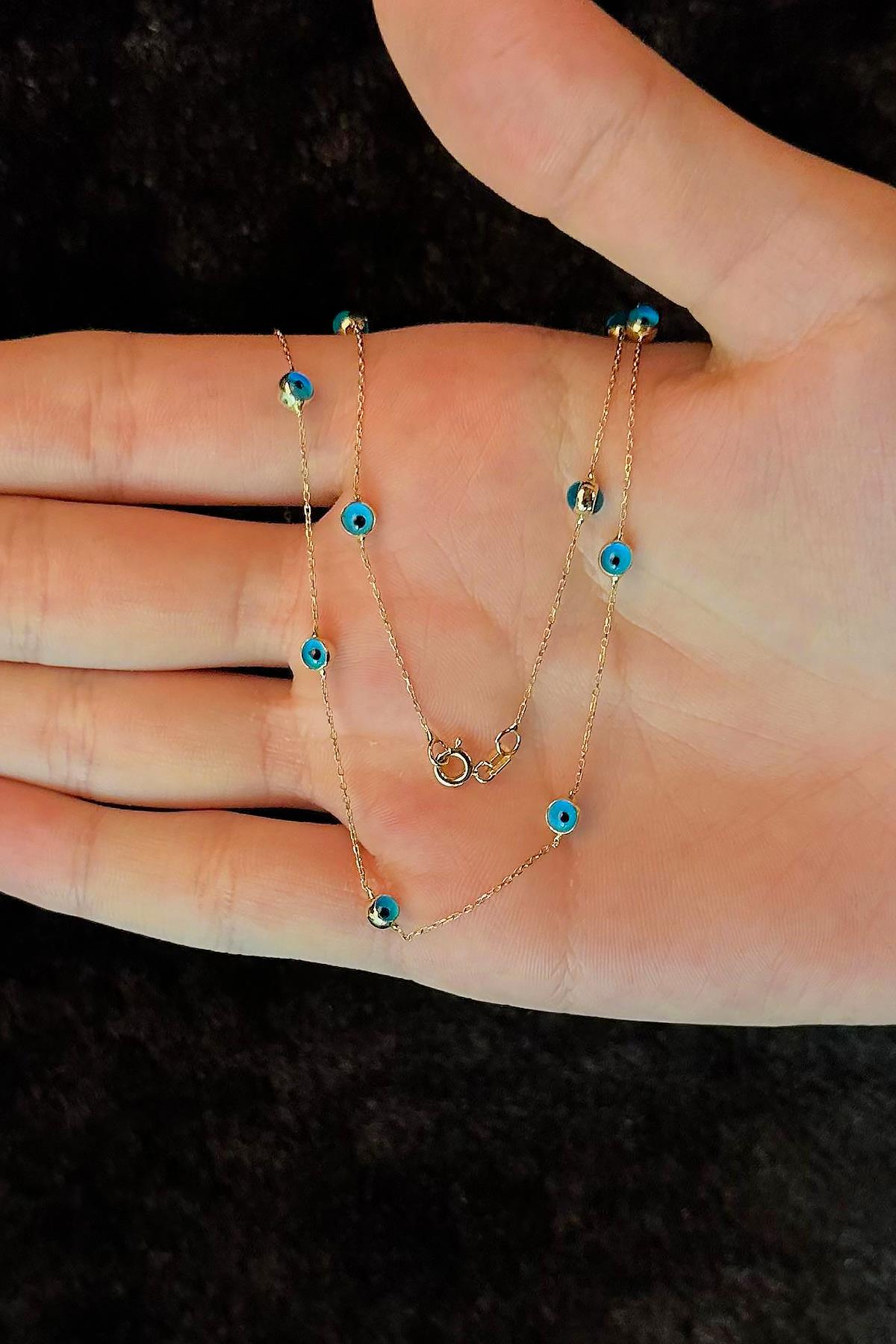 14K Gold Evil Eye Necklace