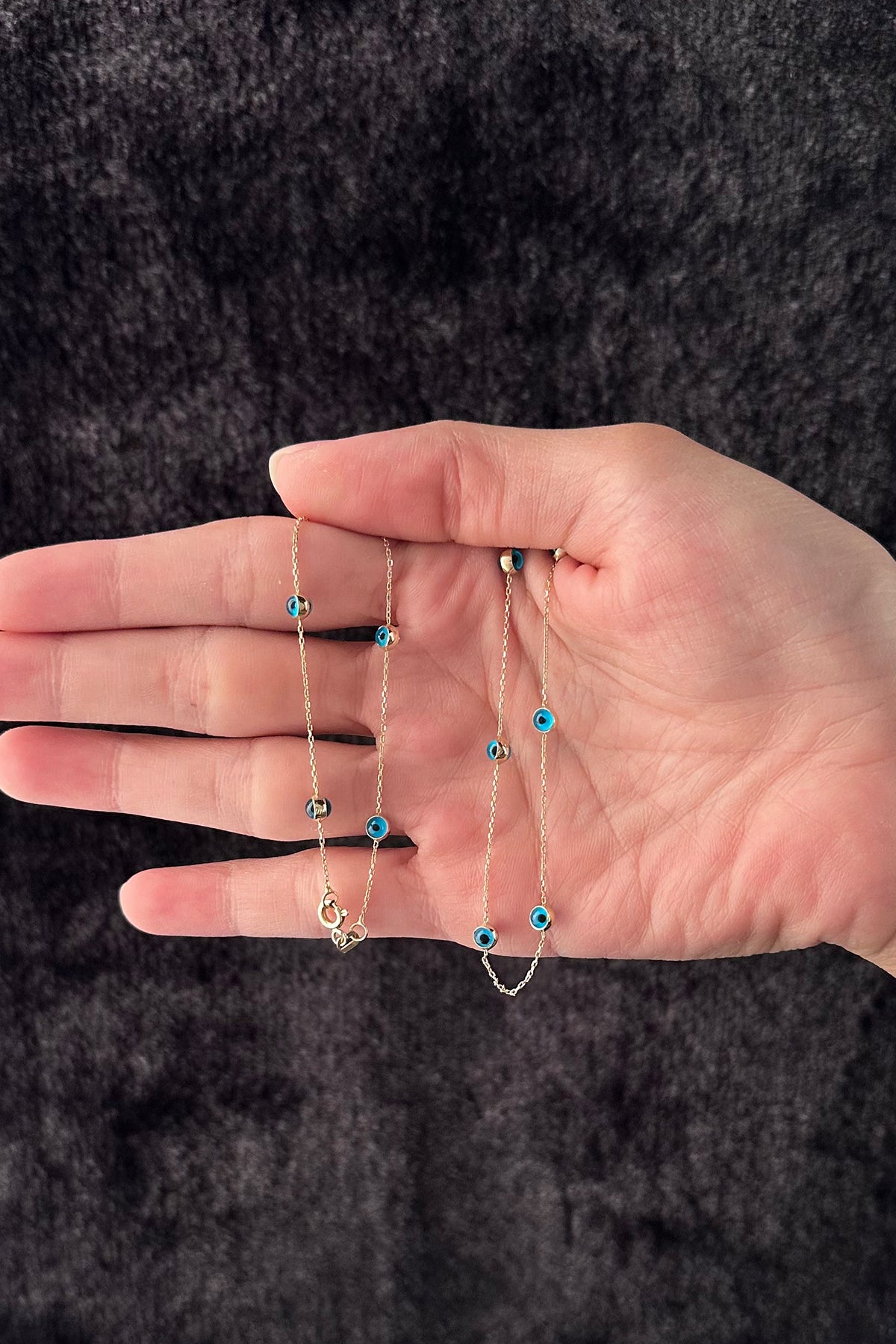 14K Gold Evil Eye Necklace