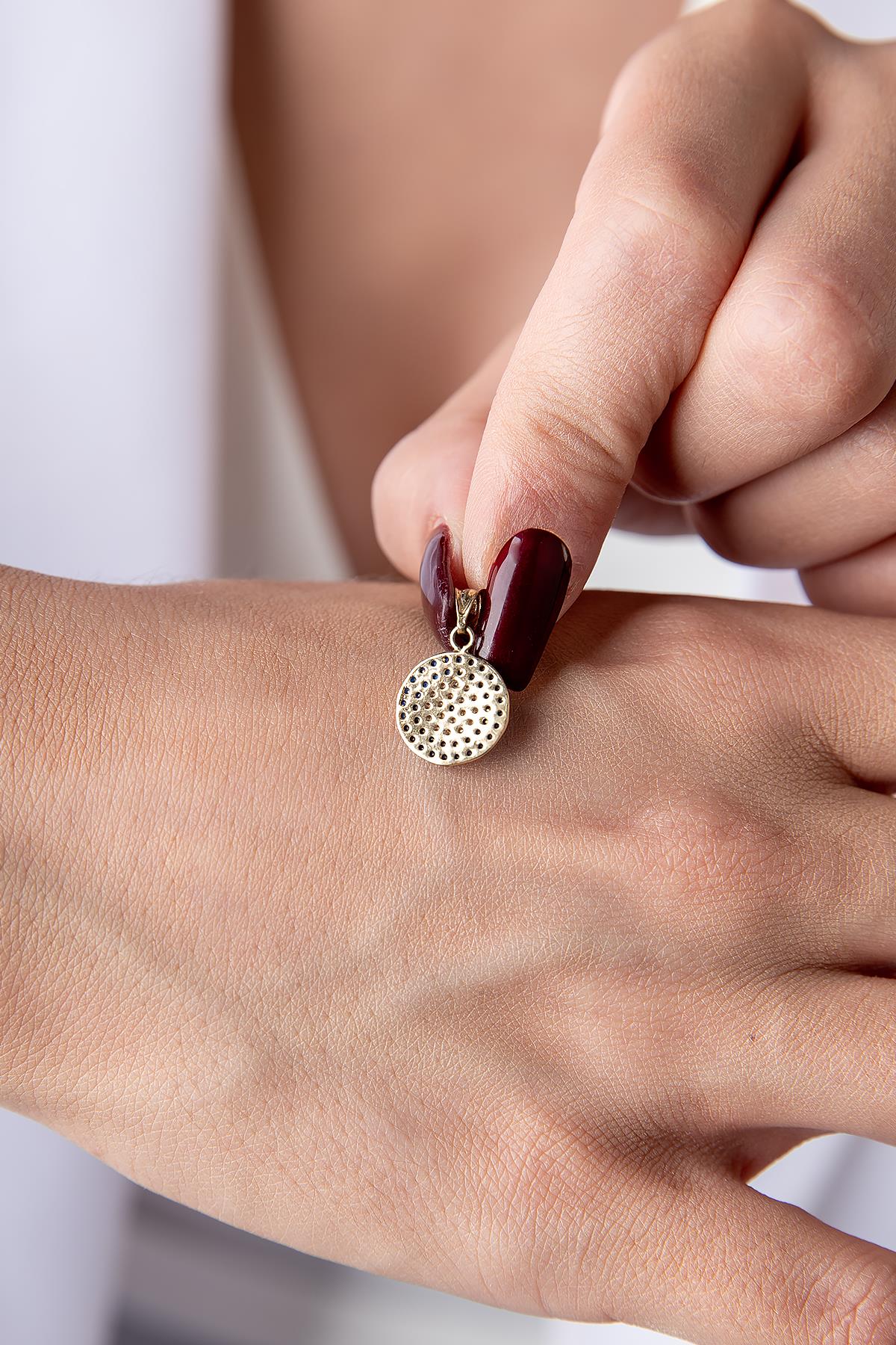 14K Gold Evil Eye Pendant