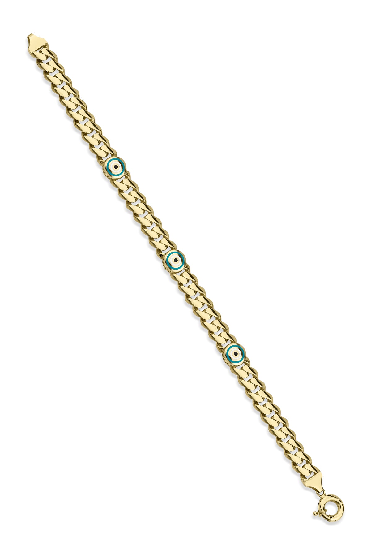 14K Gold Eye Detail Gourmet Bracelet
